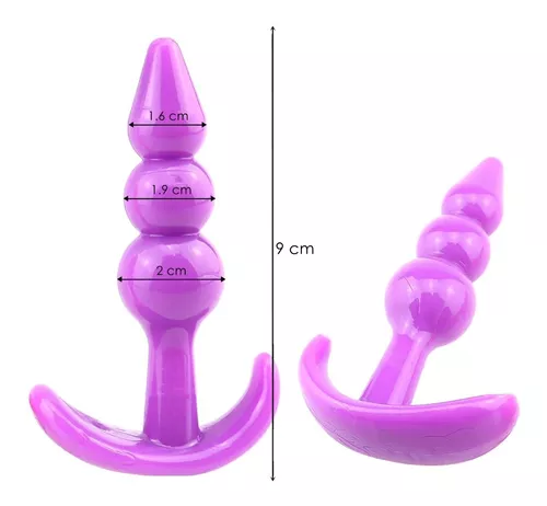 Imagen del producto Kit de 6 Plug Anales Estimuladores de Silicona para Placer y Dilatación en color Morado