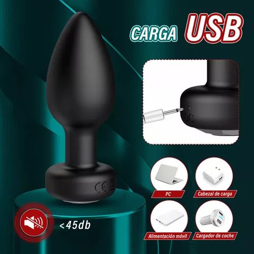 Imagen del producto Vibrador Plug Anal Prostático Masajeador con Control Remoto – 10 Modos de Vibración en color Negro
