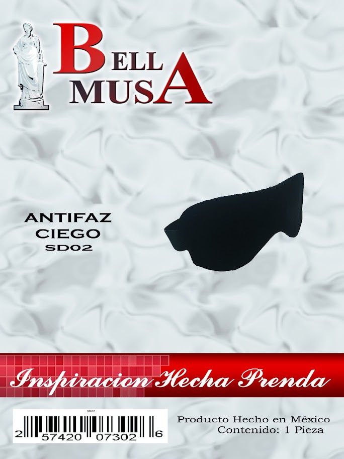 Antifaz Bondage Fetiche BDSM Tela Suave Ajustable - Sado en LAME Sex Shop