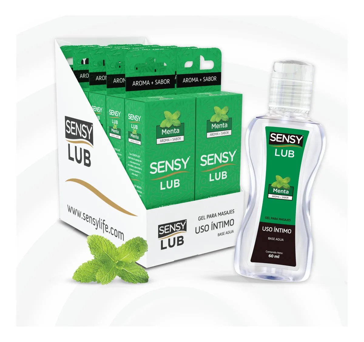 Sensy Lub Pack Gel Menta 60ml Masaje Íntimo - Auxiliares en LAME Sex Shop