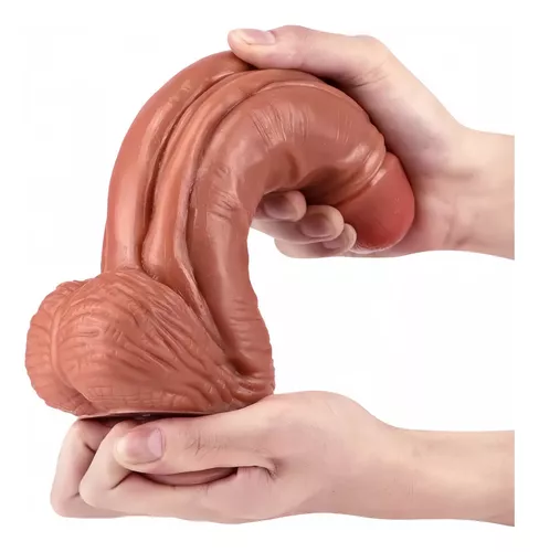 Imagen del producto Consolador Realista de Silicona Líquida con Ventosa - 23.5 cm x 6 cm en color 23cm