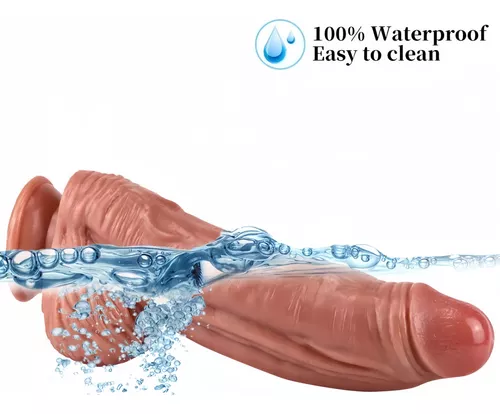 Imagen del producto Consolador Realista de Silicona Líquida con Ventosa - 23.5 cm x 6 cm en color 23cm