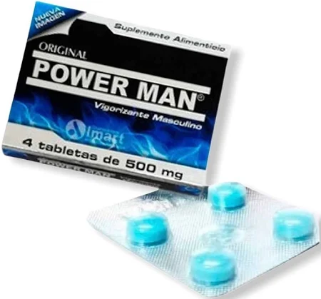 Powerman 4 Piezas Potenciador Masculino Rendimiento Libido - Auxiliares en LAME Sex Shop