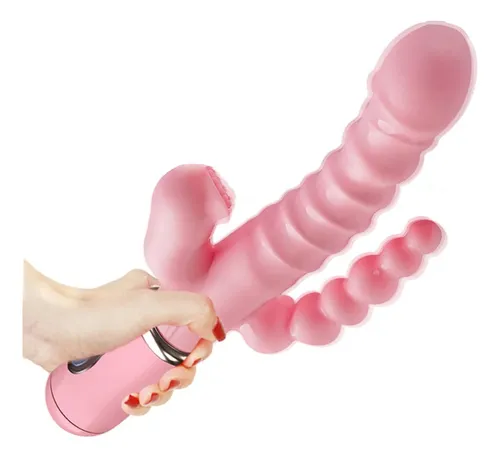 Vibrador Rabbit 3 en 1 Dildo Estimulador Punto G Multivelocidades - Vibradores en LAME Sex Shop