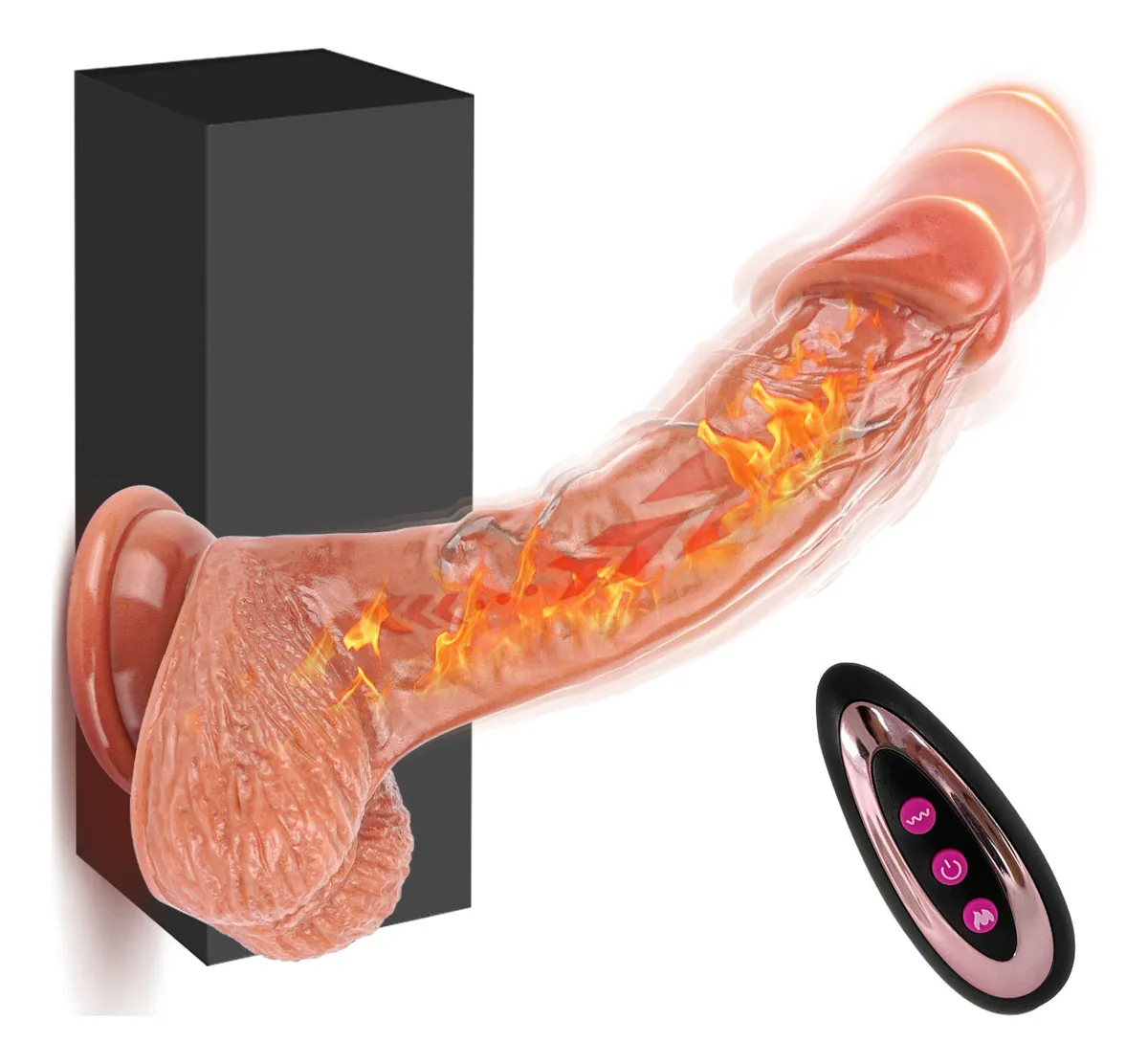 Vibrador Consolador Pene Emulación Texturas Dildo 21cm Color Carne - Vibradores en LAME Sex Shop